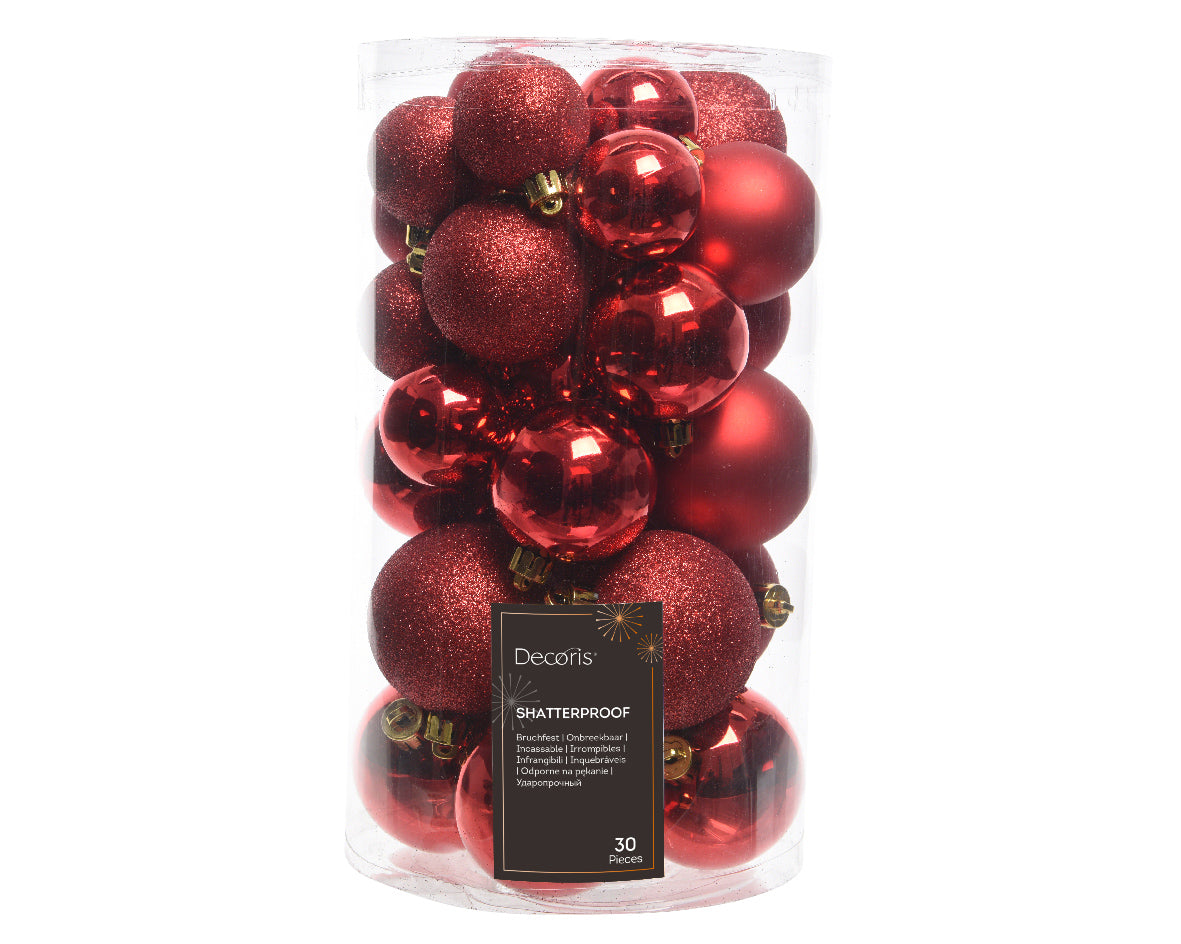 Palline rosse 30 pz – Ø6 cm