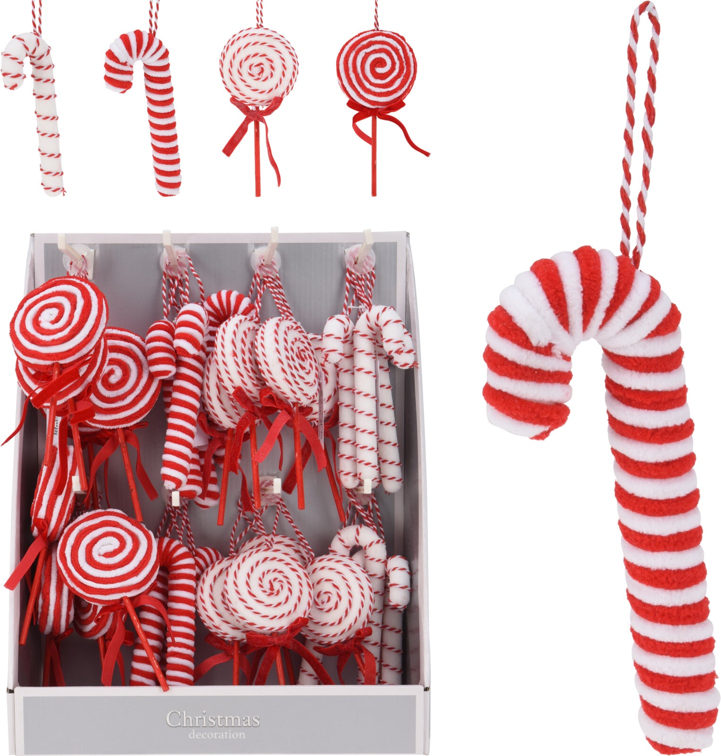 Pendente Candy Natalizio – 16×8 cm (4 Assortiti)