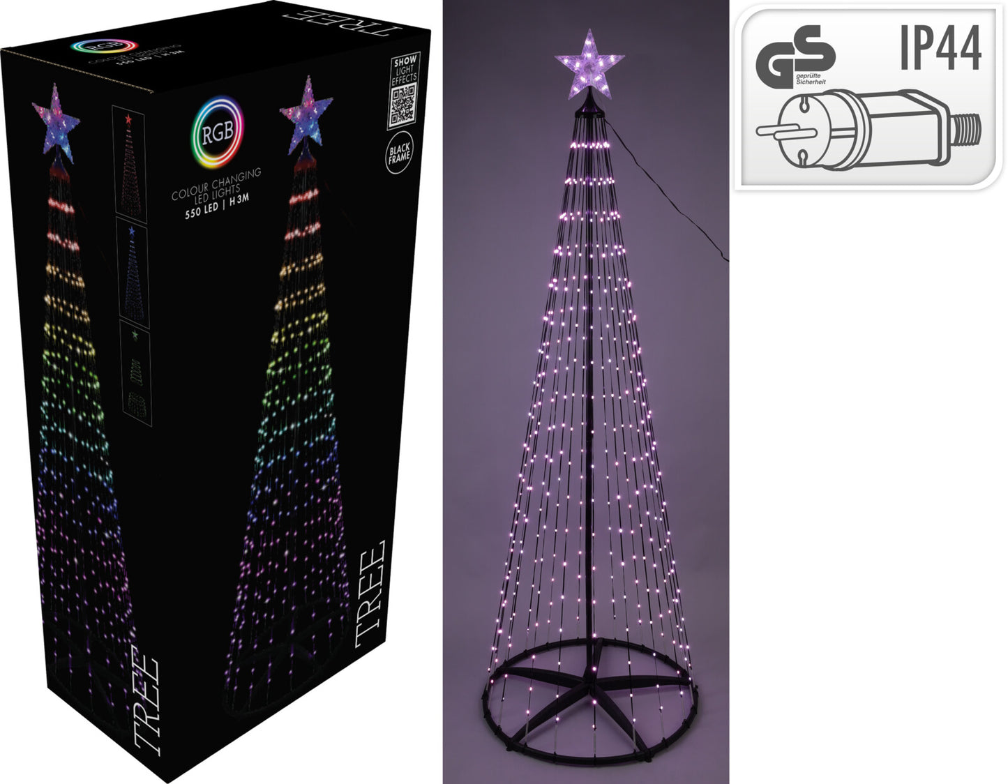 Albero di Natale LED RGB 550 Luci – H 300 cm (cod. AX5380220)