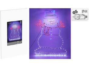Pupazzo di Neve Luminoso 117 cm con 464 LED Multicolor – Con Timer (cod. AXT100060)
