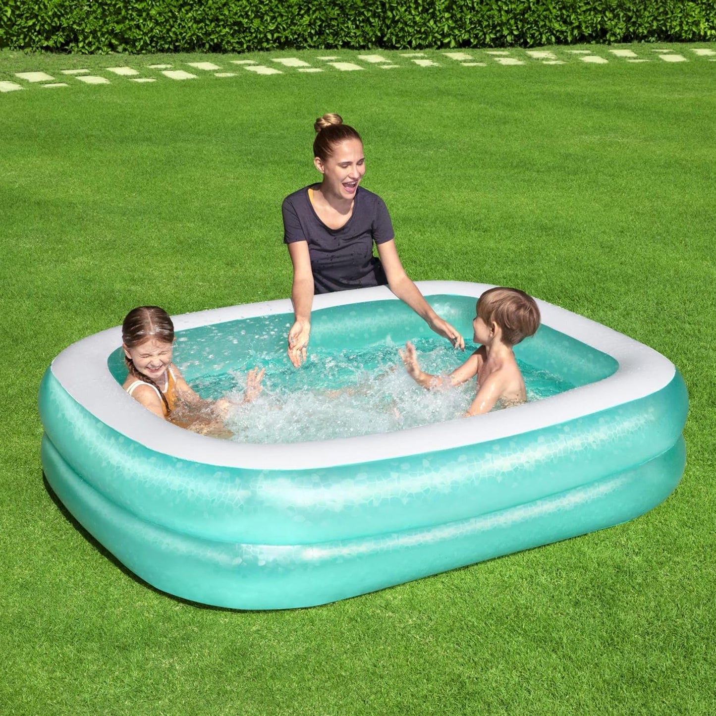 Piscina Family Rettangolare 2 Anelli cm 201X150X51