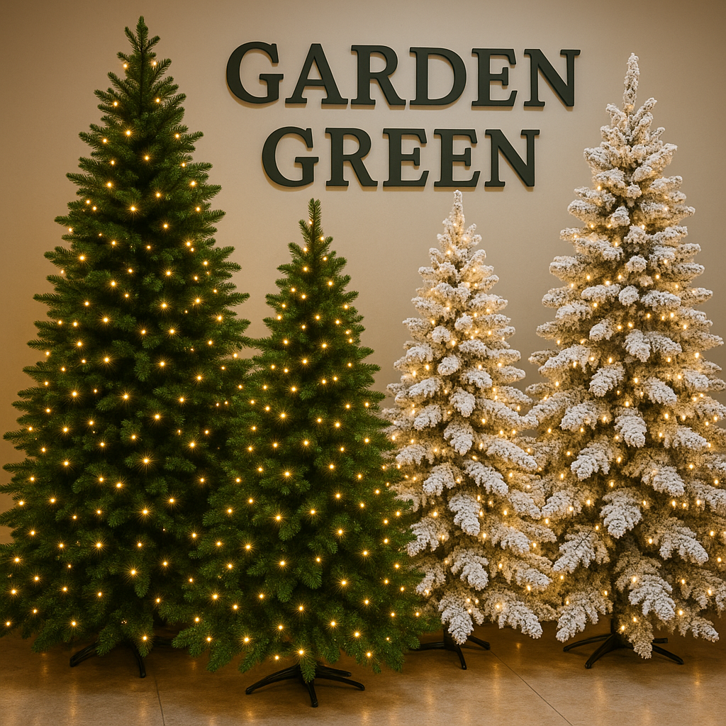 Alberi di Natale Verdi e Innevati Illuminati: la Magia del Natale da Garden Green