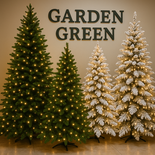 Alberi di Natale Verdi e Innevati Illuminati: la Magia del Natale da Garden Green