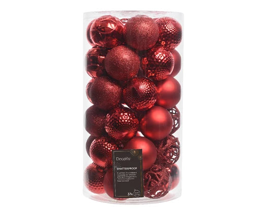 Palline in plastica infrangibile – Mix lucido/opaco/glitter (cod.020802/04/10/11)