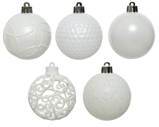 Palline in plastica infrangibile – Mix lucido/opaco/glitter (cod.020802/04/10/11)