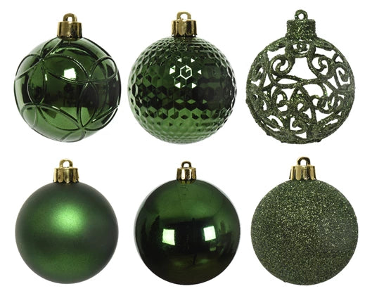 Palline in plastica infrangibile – Mix lucido/opaco/glitter (cod.020802/04/10/11)