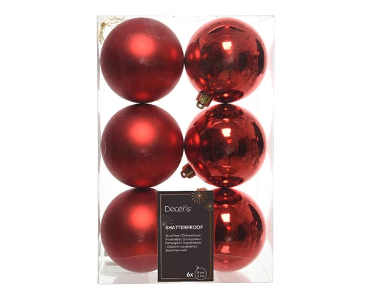 Set  6 palline in plastica – Ø8 cm