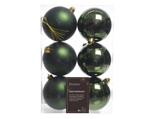 Set  6 palline in plastica – Ø8 cm