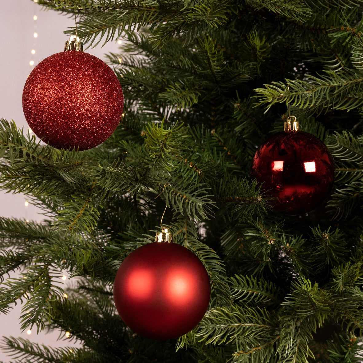 Decoris Palline Infrangibili Christmas Red 34 pz – Ø 8 cm