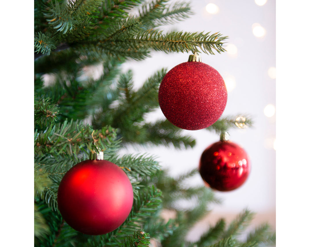 Decoris Palline Infrangibili Christmas Red 34 pz – Ø 8 cm