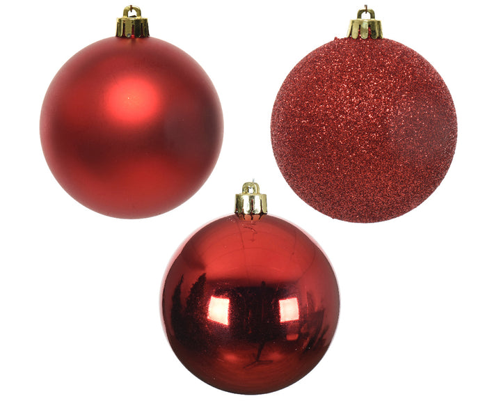 Decoris Palline Infrangibili Christmas Red 34 pz – Ø 8 cm