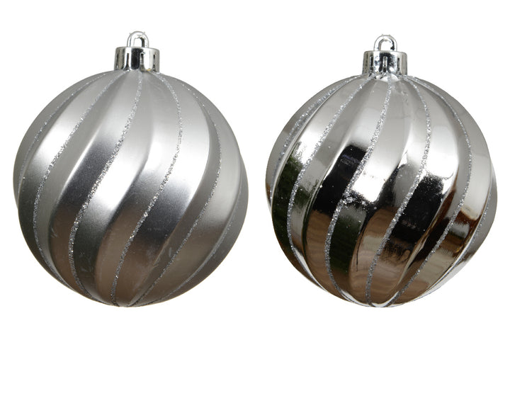 Kaemingk Palline Infrangibili Argento Ø 8 cm – Box da 6 pz