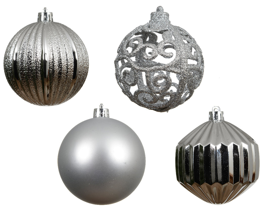 Kaemingk Palline Infrangibili Argento Ø 8 cm – Box da 16 pz