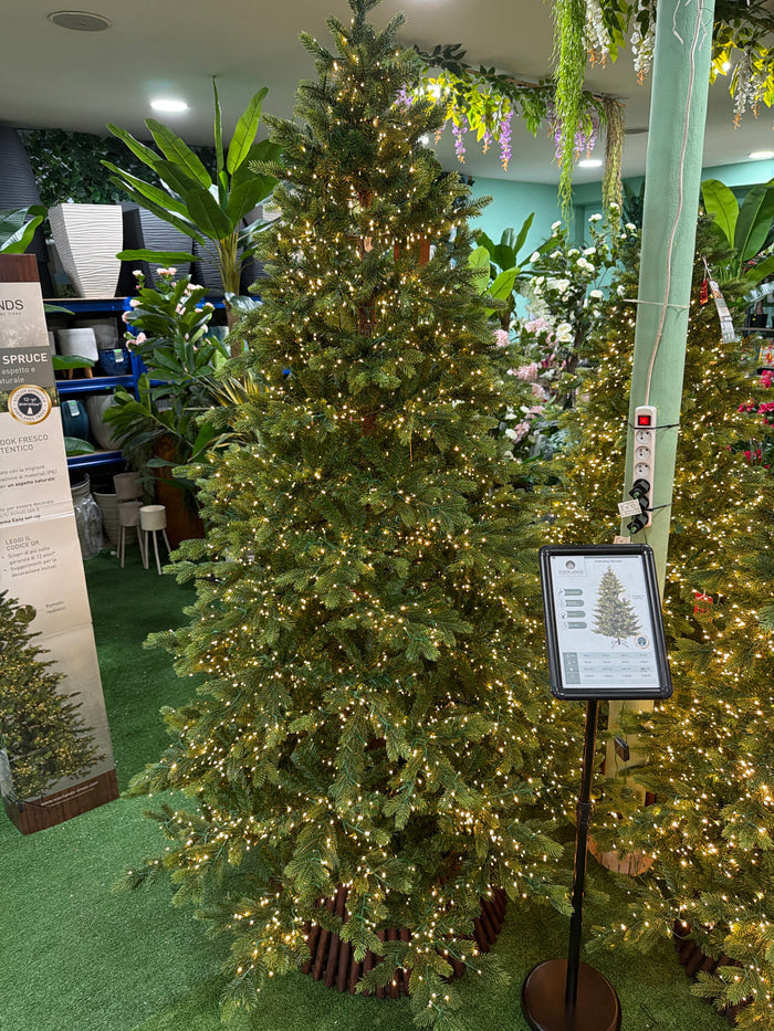 Albero di Natale Galloway Spruce 240 cm Preilluminato con 5400 LED – Ø150 cm Everlands