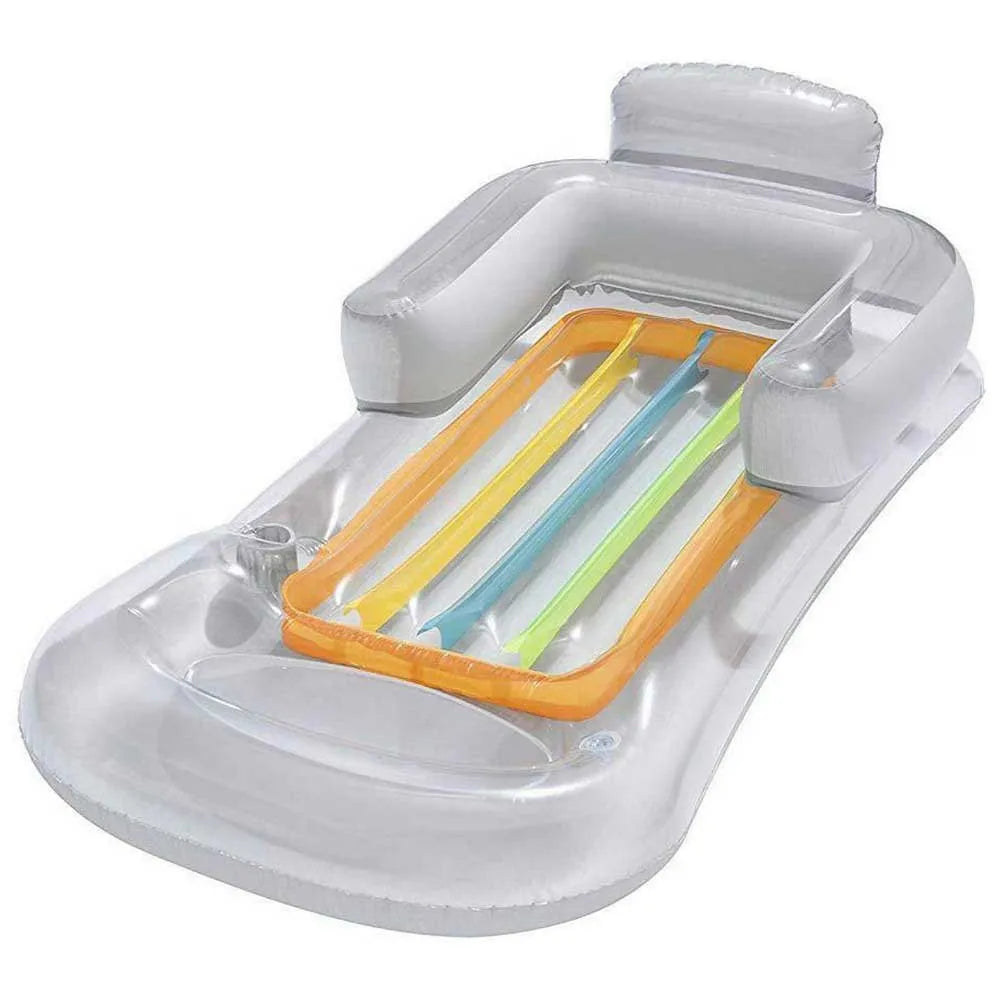 Sdraio Gonfiabile per Piscina Bestway 161x84 cm – Poltrona Estiva con Toppa di Riparazione