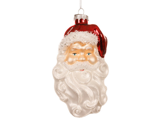 Santa Claus in Vetro 8,1 x 6,4 x 14,2 cm – Bianco e Rosso (cod. 121810)