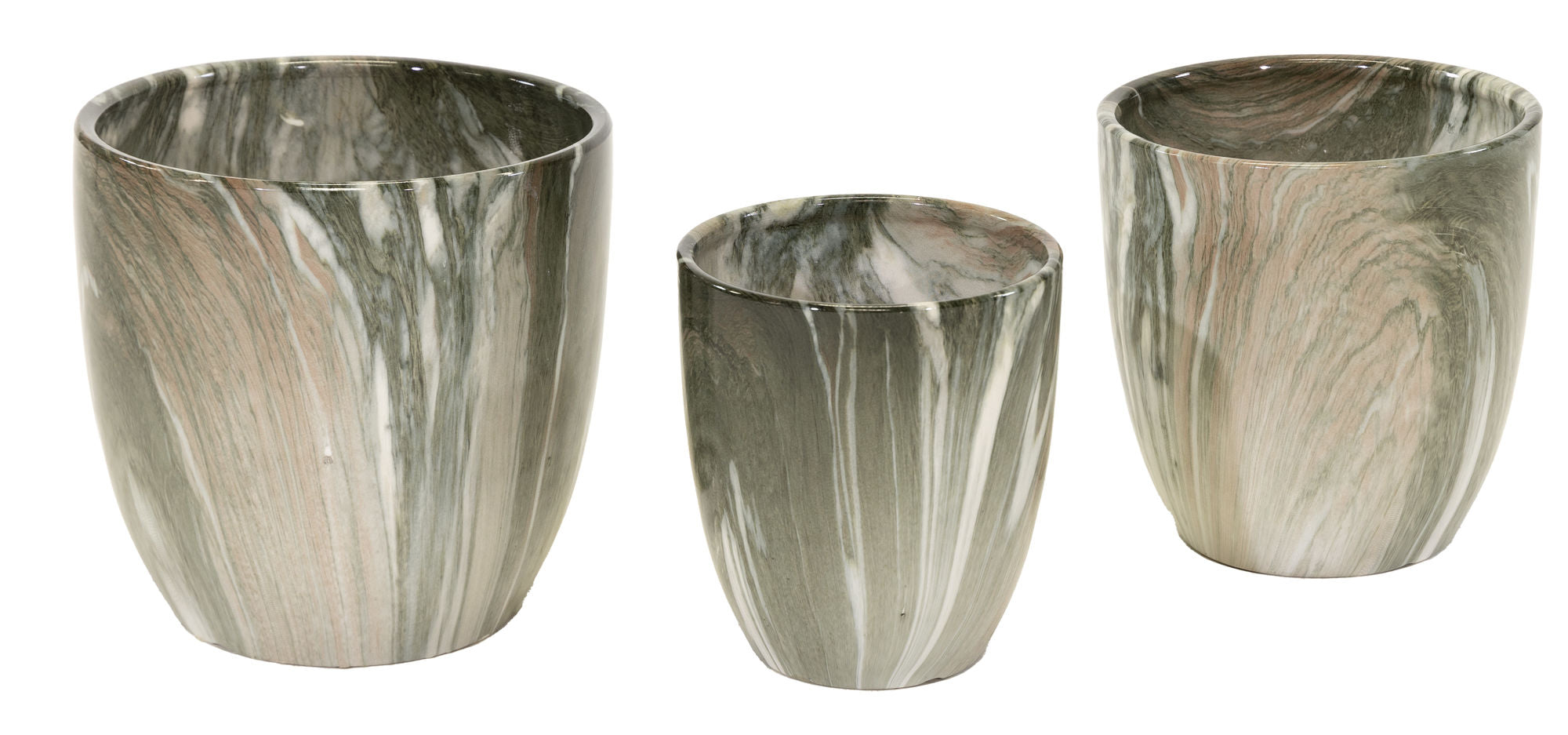 Vaso in Ceramica Verde Emperor Egg Pot High D20 H22 cm