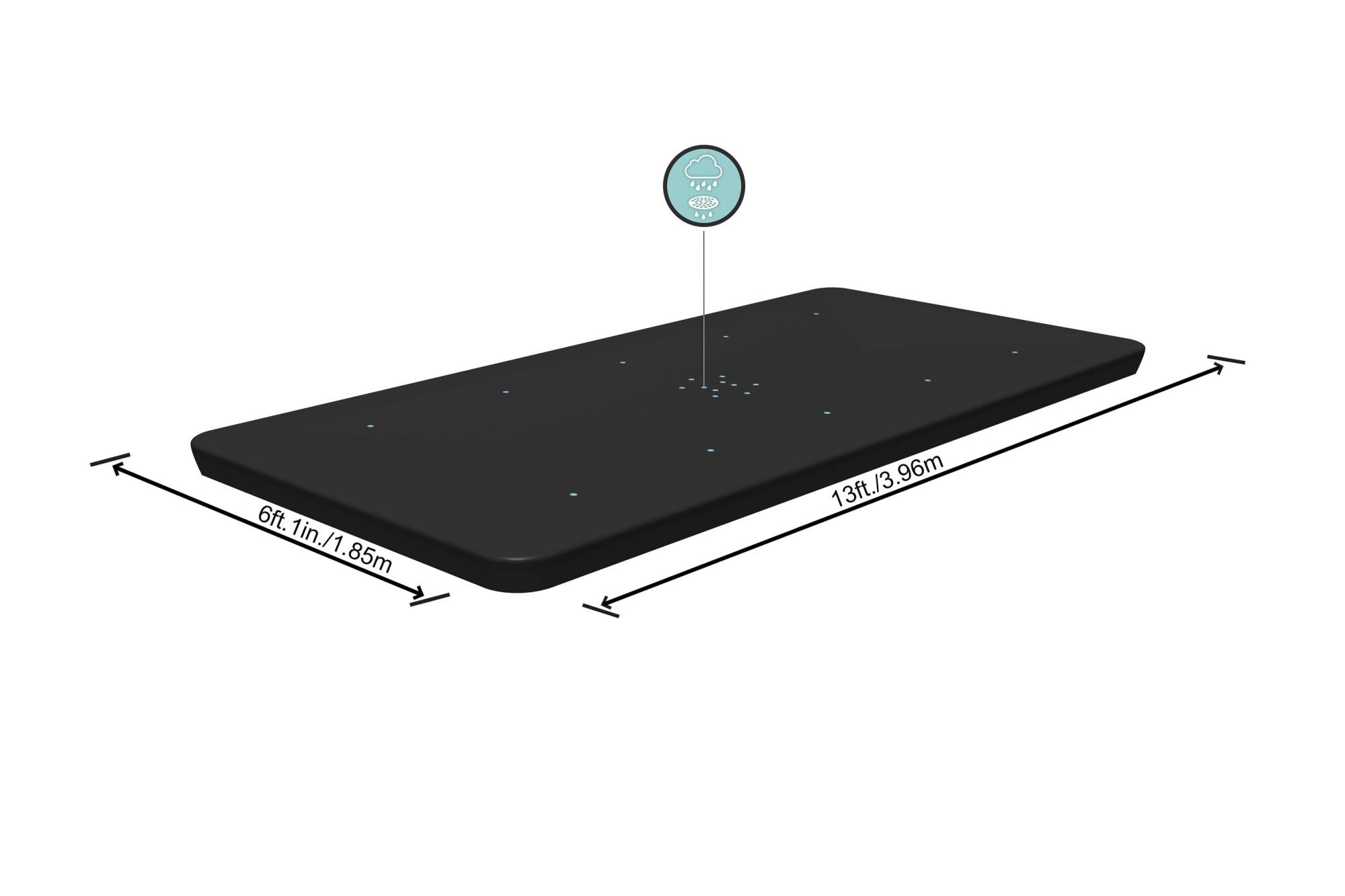 Copertura Piscina Rettangolare 412x201 cm – Telo Copripiscina con Fori di Scolo e Corde di Fissaggio