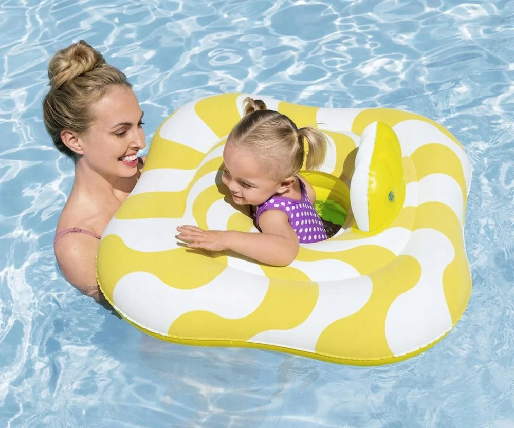 Salvagente A Mutandina Quadrato Gonfiabile Swim Safe Comfort Plush Giallo 79x79cm 32298