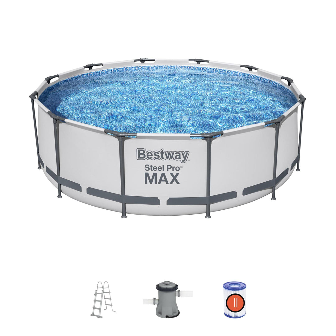 Bestway Piscina Steel Pro MAX Ø 366x100 cm con Pompa e Scaletta