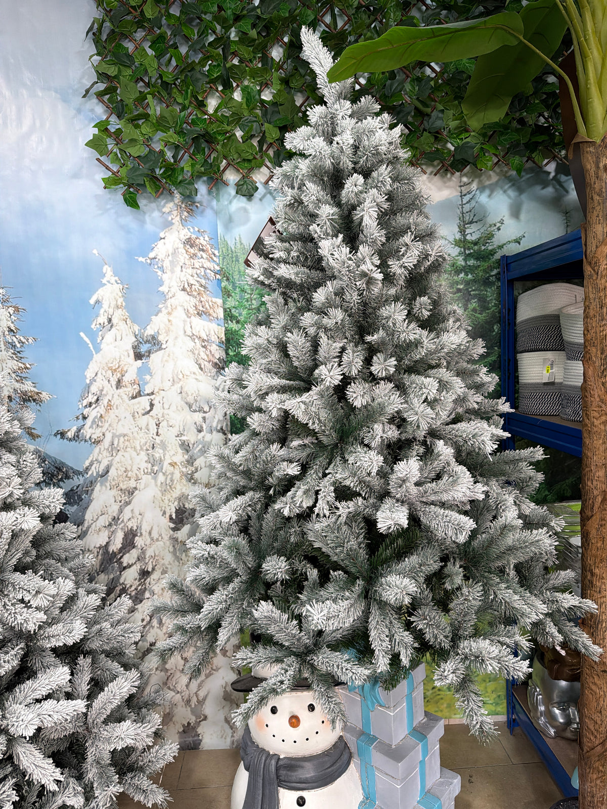 Albero di Natale Canada Spruce Frosted 180 cm Ø117 cm Everlands – 816 Punte
