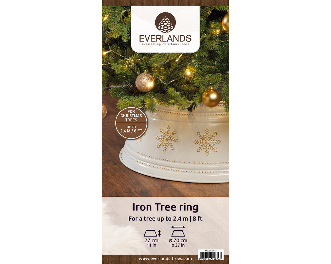 Copri Base Albero in Struttura Metallica Bianco/Oro – Ø 70 cm(cod. 389822)