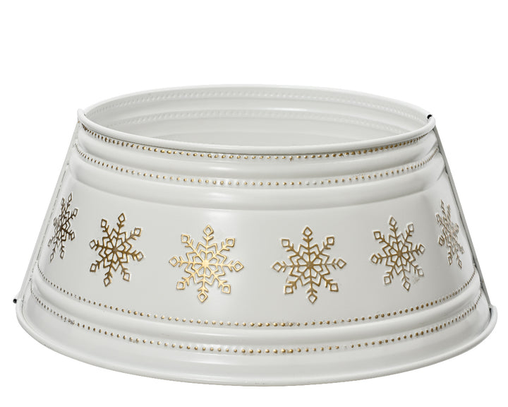 Copri Base Albero in Struttura Metallica Bianco/Oro – Ø 57 cm(cod. 389823)