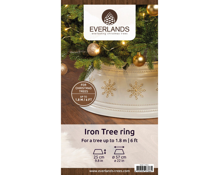 Copri Base Albero in Struttura Metallica Bianco/Oro – Ø 57 cm(cod. 389823)