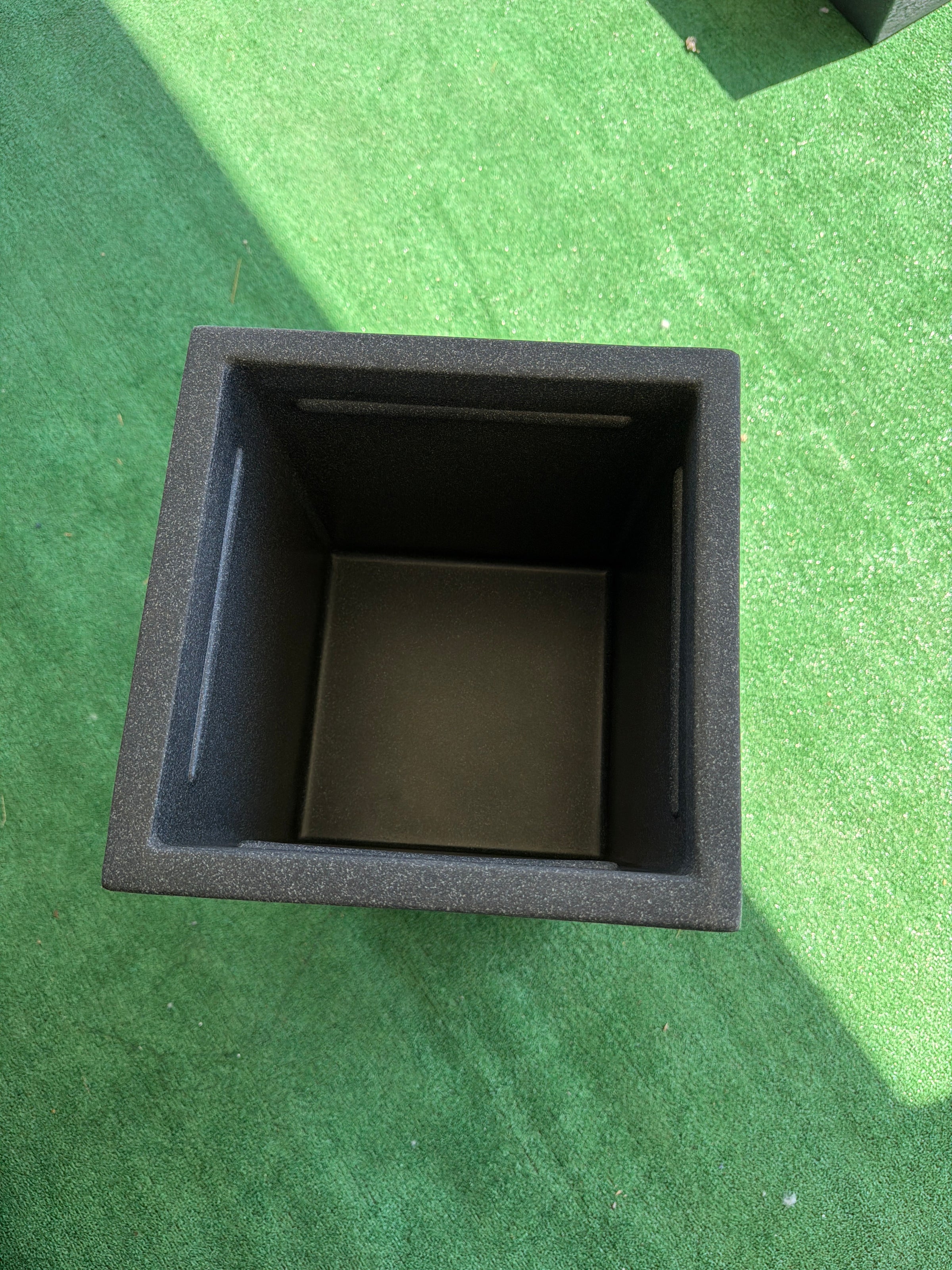 Vaso Alto Quadrato Antracite 30x30xH80 cm – Fioriera Moderna