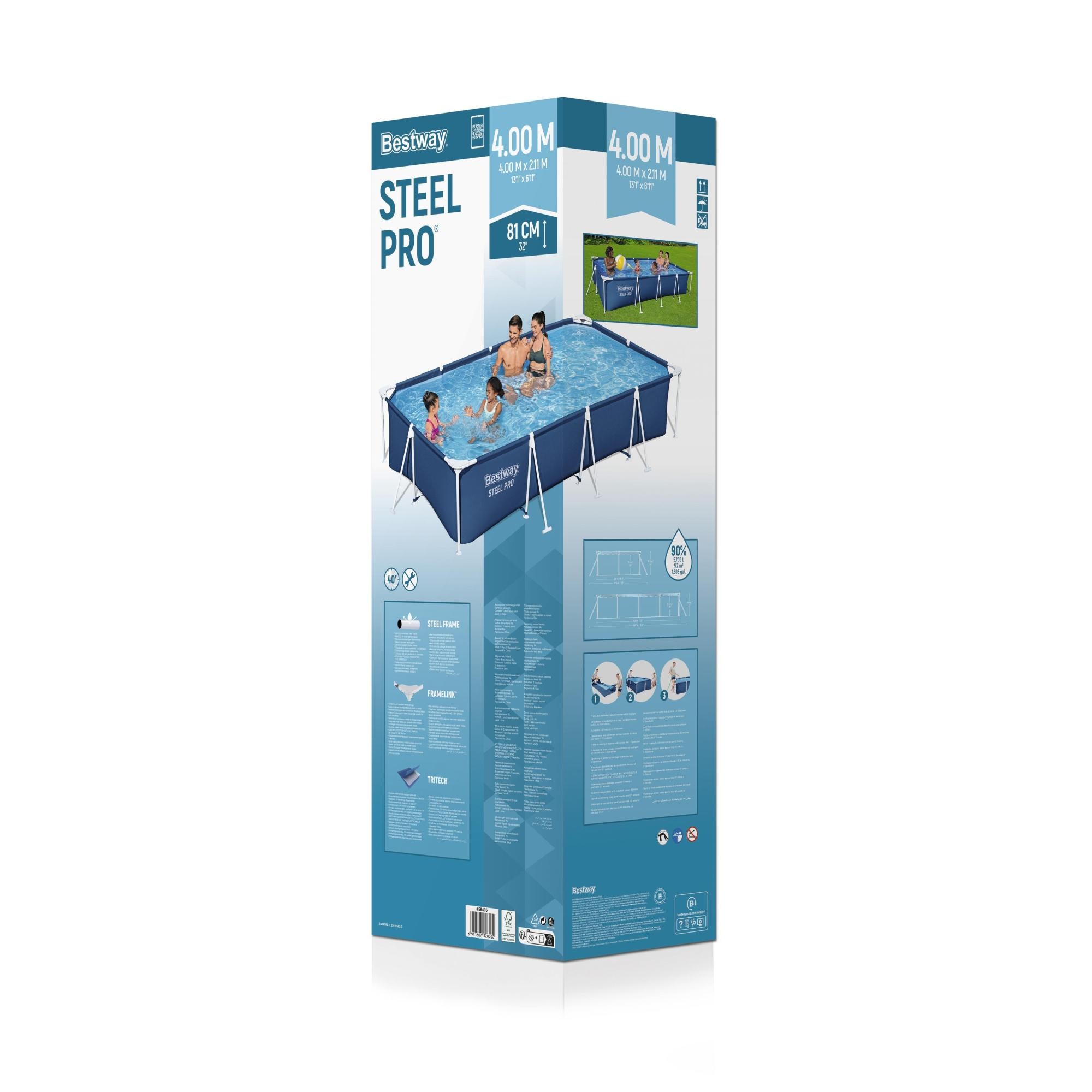 Bestway Piscina Steel Pro 400x211x81 cm
