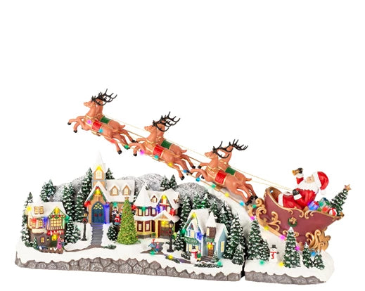 Grande Scena Natalizia LED con Musica e Movimento – Effetto Flashing 97,5 cm (cod. 487800) – Kaemingk