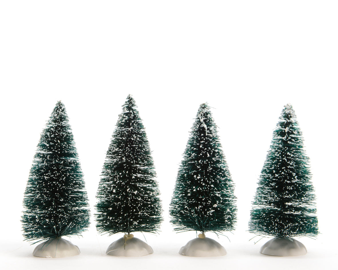 Set Alberi in Poliresina per Villaggi Natalizi – Blister 4 pezzi (cod. 488350)