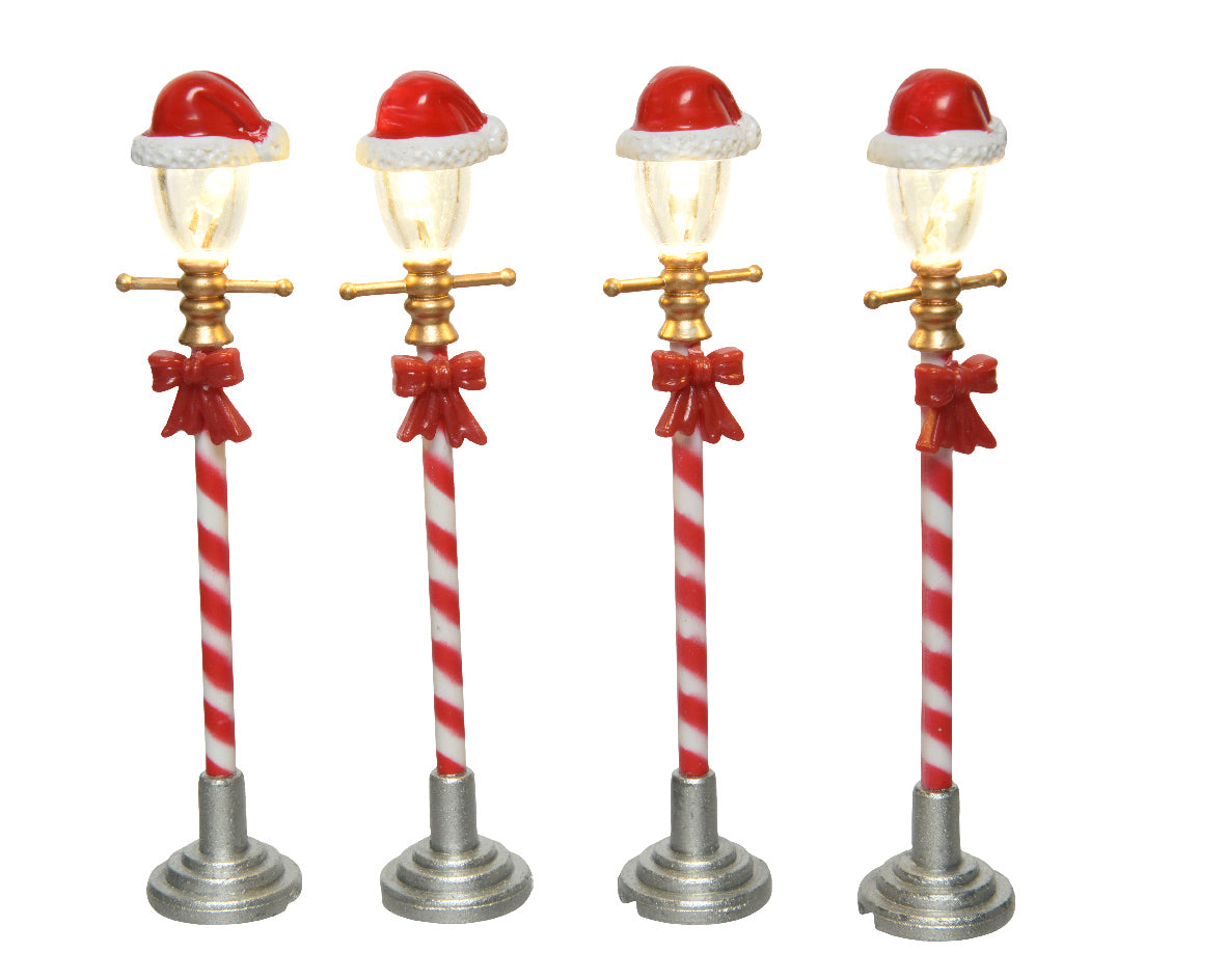 Set Lampioni LED per Villaggi Natalizi – 4 Pezzi (cod. 488576)