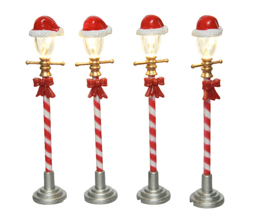 Set Lampioni LED per Villaggi Natalizi – 4 Pezzi (cod. 488576)