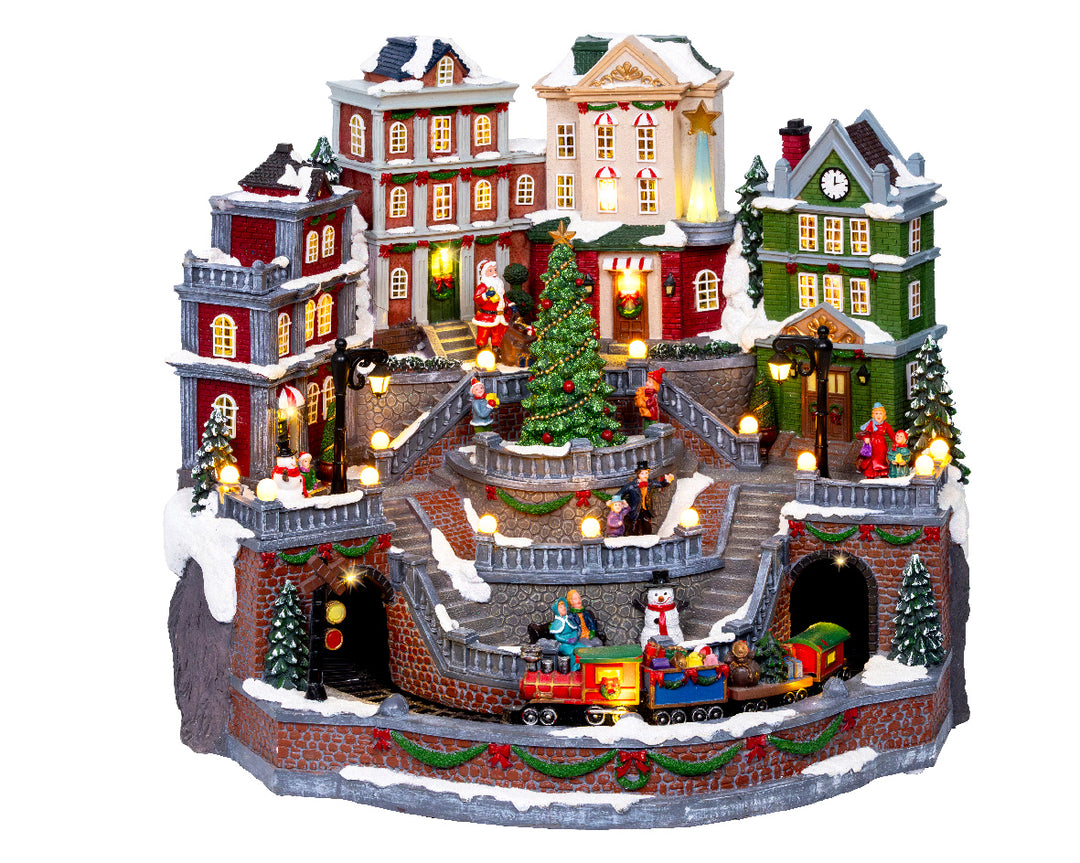 Villaggio Natalizio LED con Movimento e Musica (cod. 489365) – Kaemingk