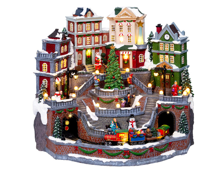 Villaggio Natalizio LED con Movimento e Musica (cod. 489365) – Kaemingk