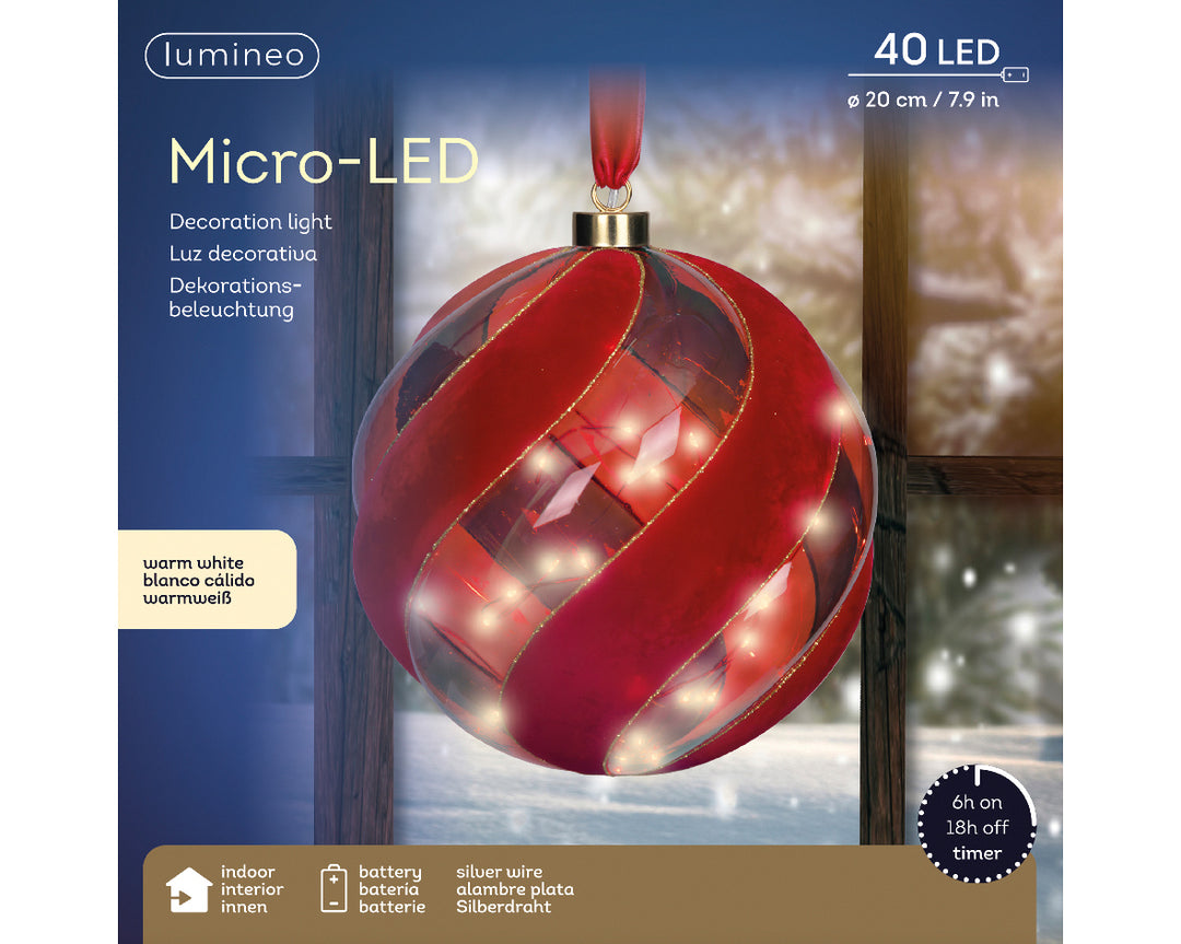 Sfera Decorativa con Micro LED Ø 20 cm (cod. 489444) – Kaemingk