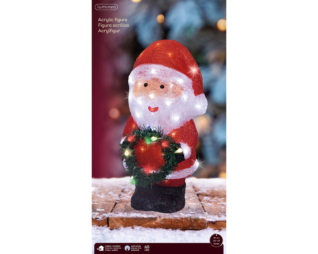 Babbo Natale LED Bianco Freddo in Acrilico (cod. 490359) – Kaemingk