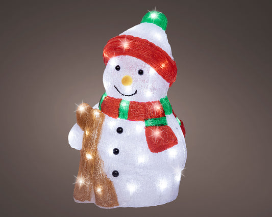 Pupazzo di Neve LED Bianco Freddo in Acrilico(cod. 490361) – Kaemingk