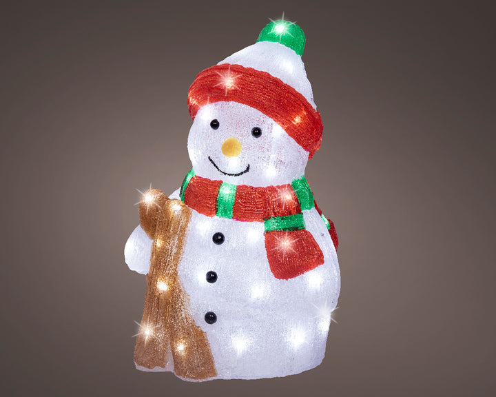 Pupazzo di Neve LED Bianco Freddo in Acrilico(cod. 490361) – Kaemingk
