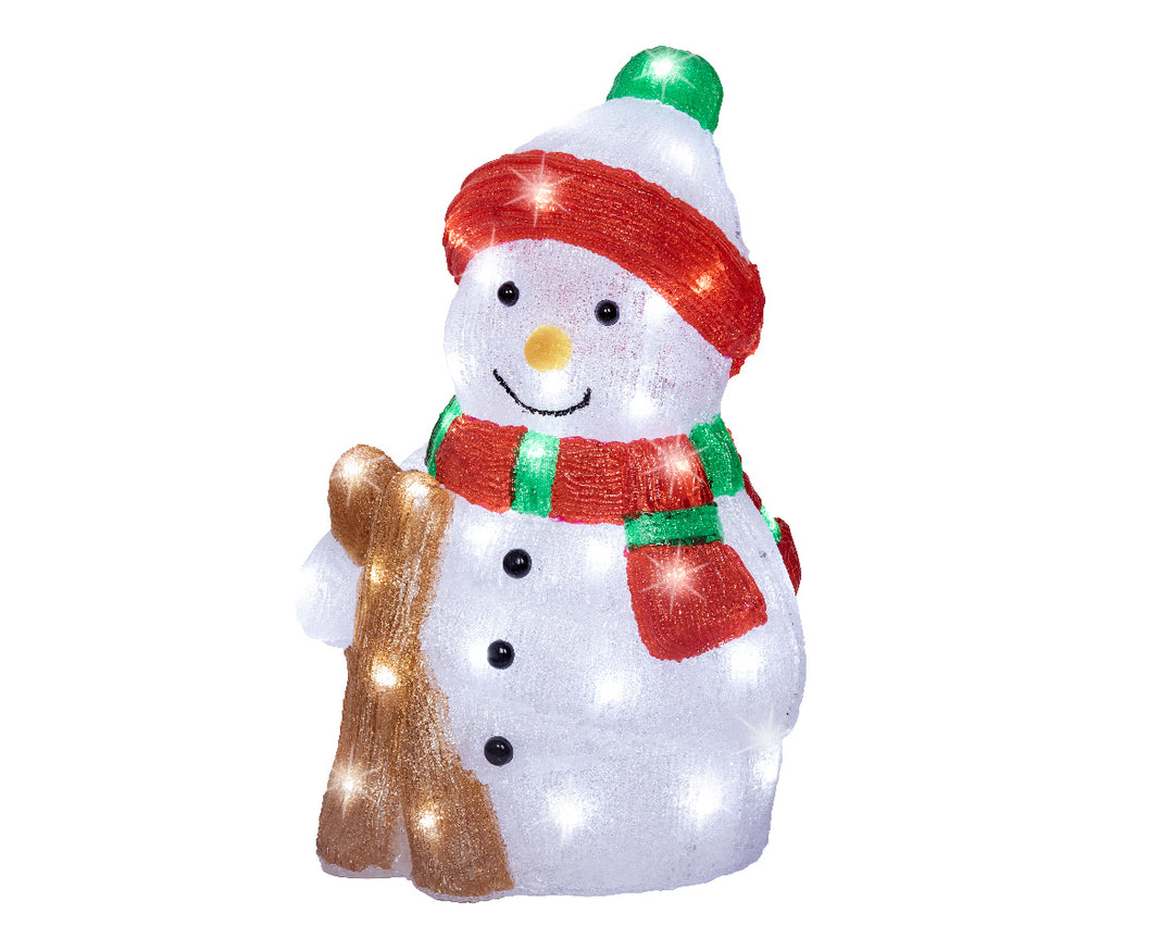 Pupazzo di Neve LED Bianco Freddo in Acrilico(cod. 490361) – Kaemingk
