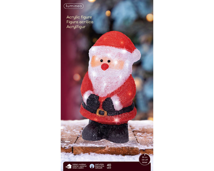 Babbo Natale LED Bianco Freddo in Acrilico (cod. 490362) – Kaemingk