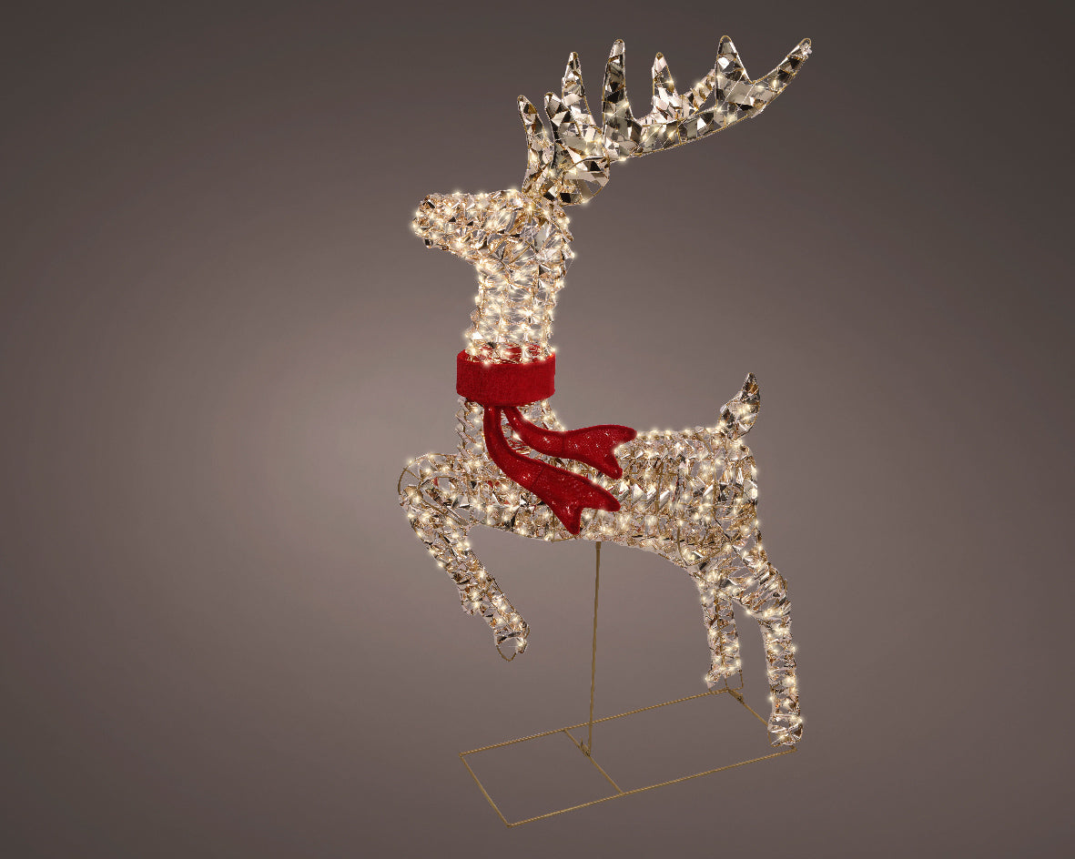 Renna Oro con Micro LED Bianco Caldo a Effetto Flashing(cod. 490415) – Kaemingk