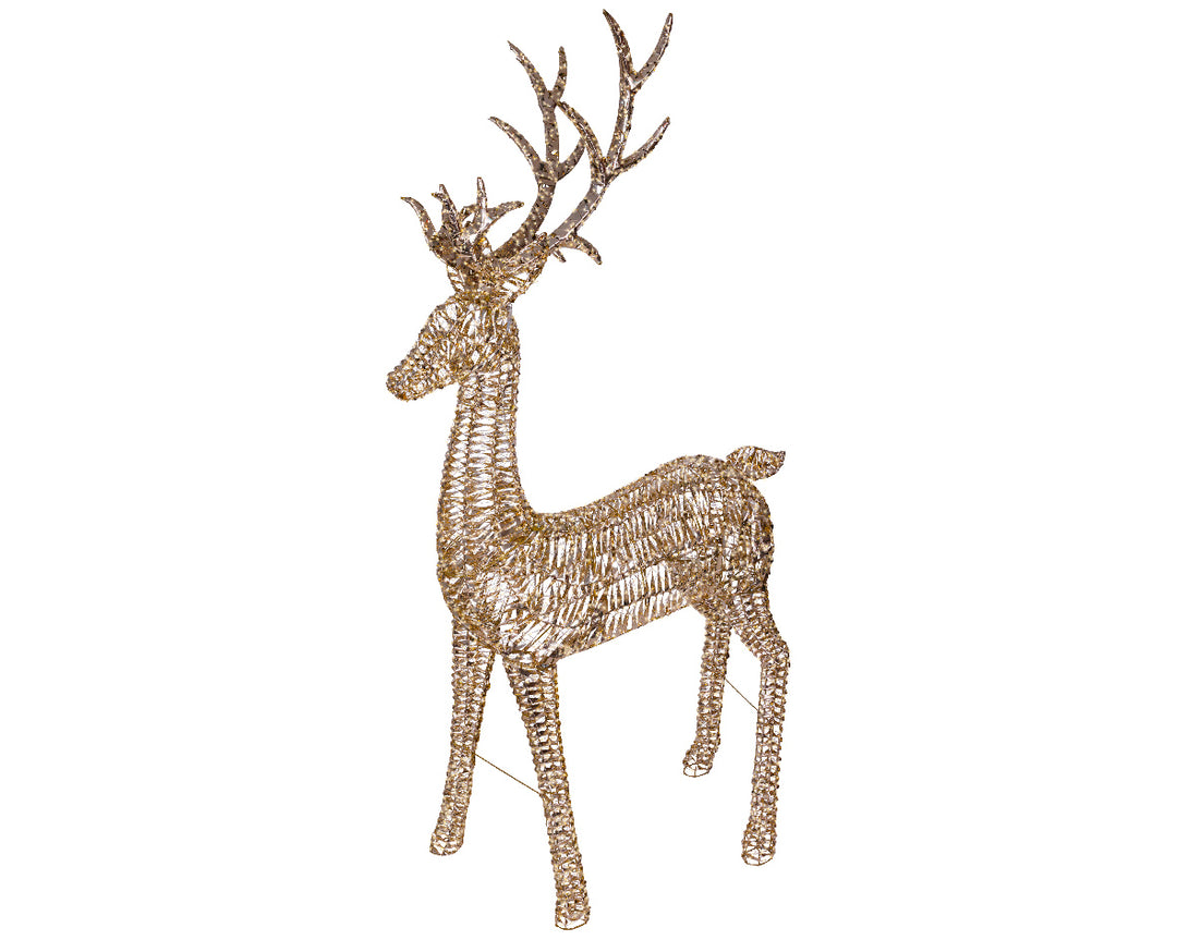 Renna Oro con Micro LED Bianco Caldo a Effetto Flashing(cod. 490417) – Kaemingk