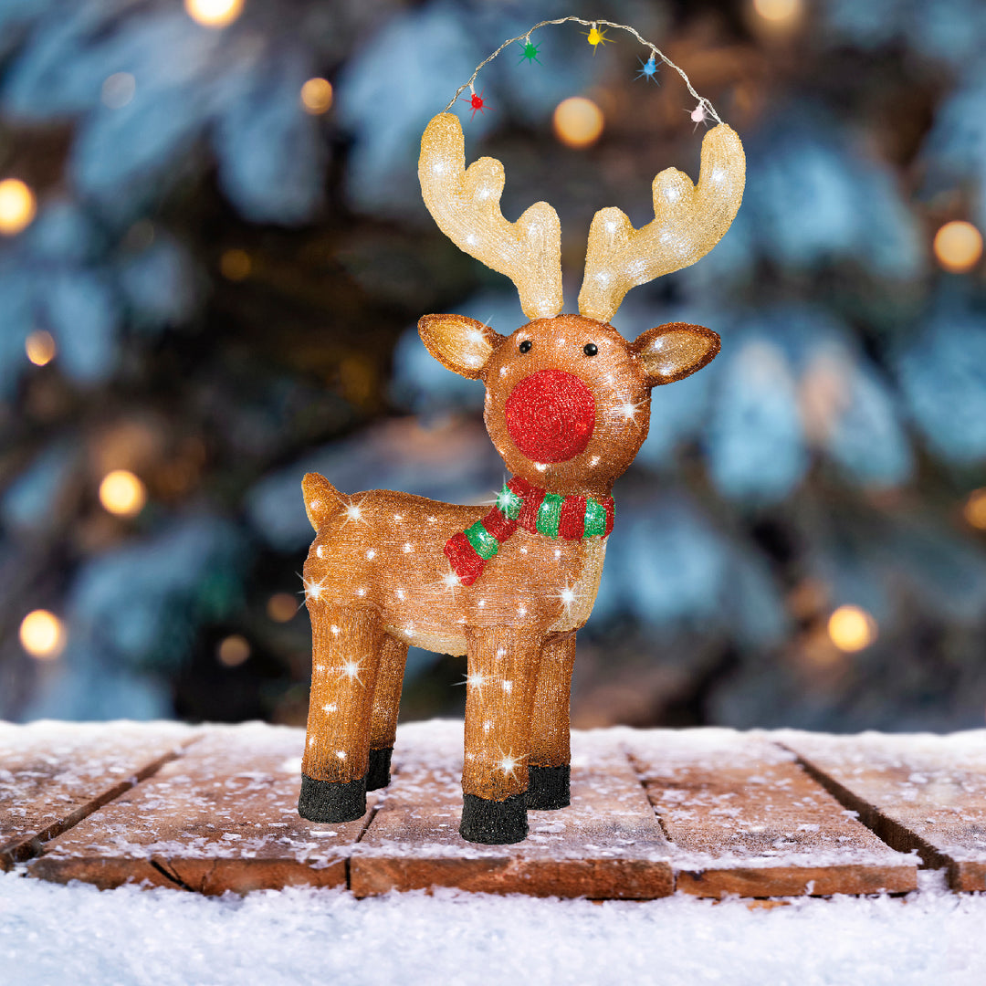 Renna Marrone con LED Bianco Freddo a Effetto Flashing(cod. 491095) – Kaemingk