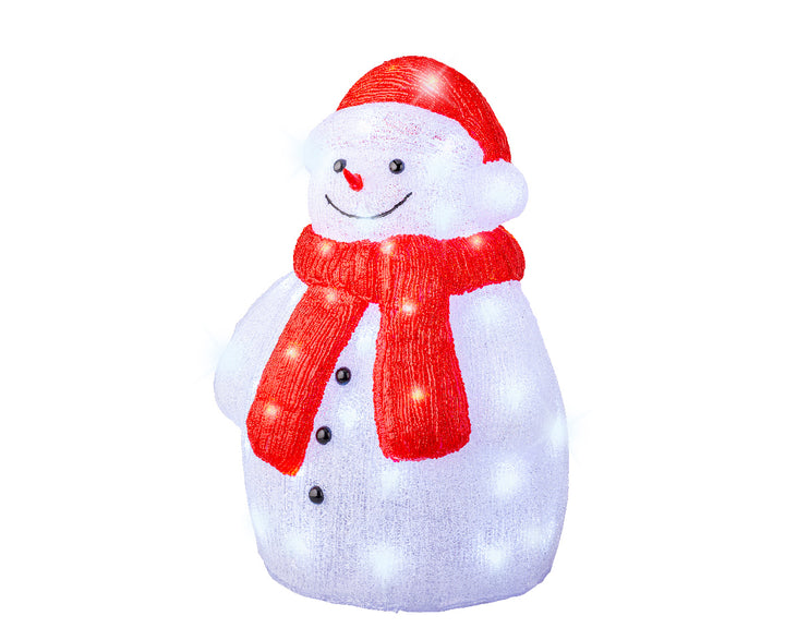 Pupazzo di Neve LED Bianco Freddo in Acrilico(cod. 491507) – Kaemingk