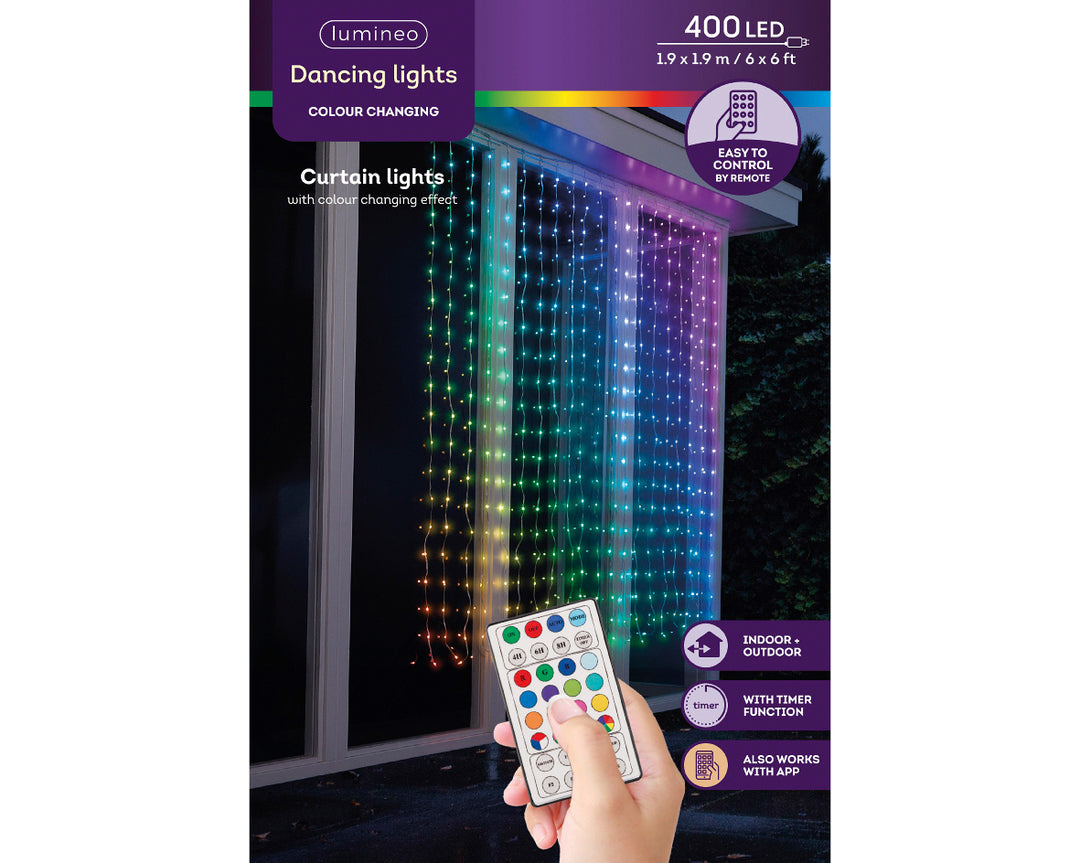 Tenda Luminosa Micro LED Dancing Lights 400L 190×190 cm – Lumineo(cod. 492938)