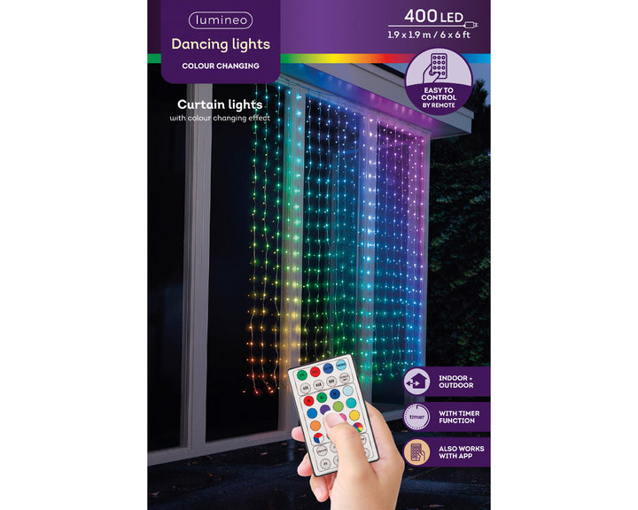 Tenda Luminosa Micro LED Dancing Lights 400L 190×190 cm – Lumineo(cod. 492938)