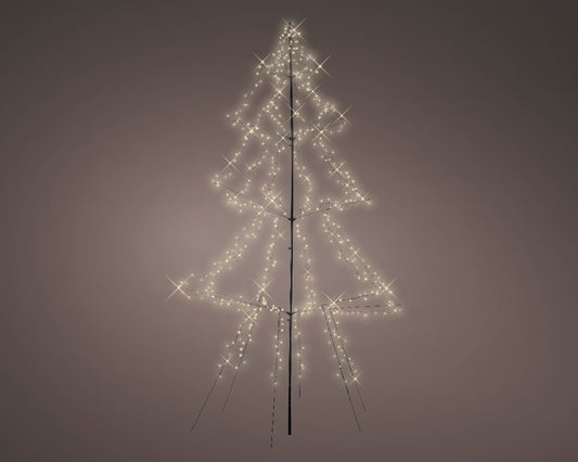 Albero LED Metallo 600L 300 cm – 8 Funzioni Twinkle Effect (cod. 493438) – Lumineo