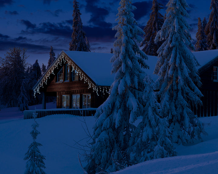 Luci di Natale a Ghiacciolo 490 LED Bianco Freddo – (cod. 494808) – Lumineo